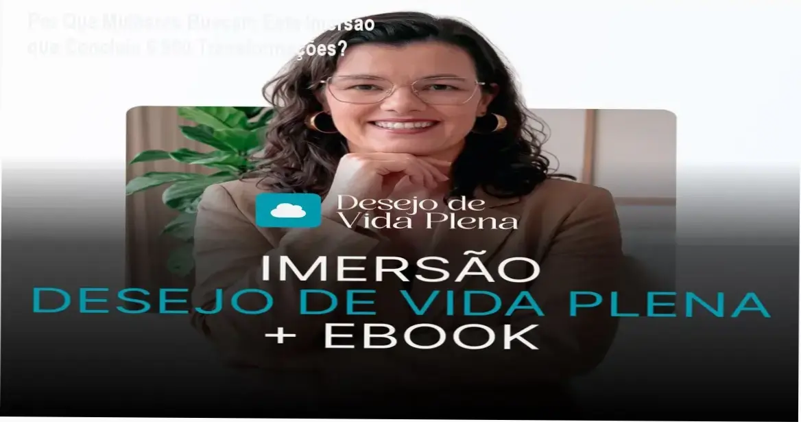 Psicóloga Miriam Garcia durante encontro ao vivo da Imersão Desejo de Vida Plena