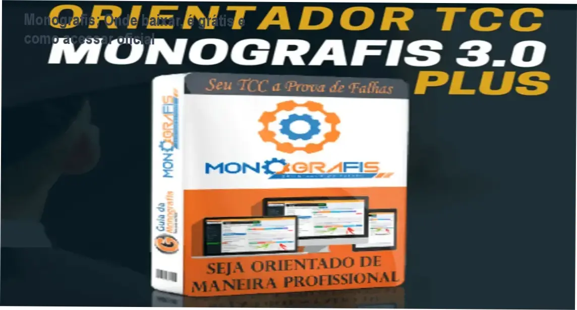 Tela da plataforma Monografis exibindo estrutura de TCC em blocos