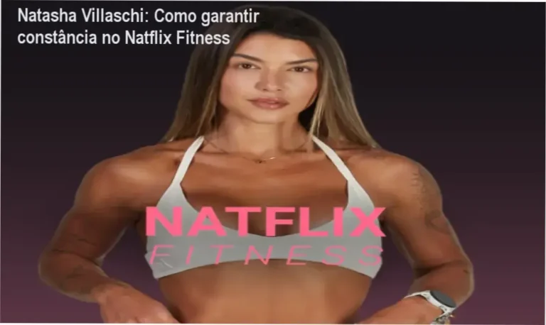 Natasha Villaschi apresentando a plataforma Natflix Fitness para mulheres