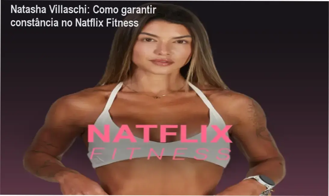 Natasha Villaschi apresentando a plataforma Natflix Fitness para mulheres