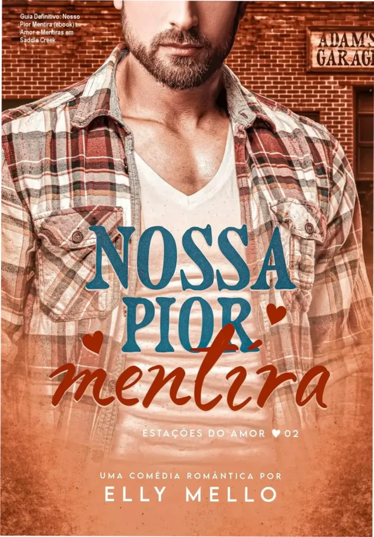 Capa do ebook 'Nosso Pior Mentira' com personagens principais em cenário rural