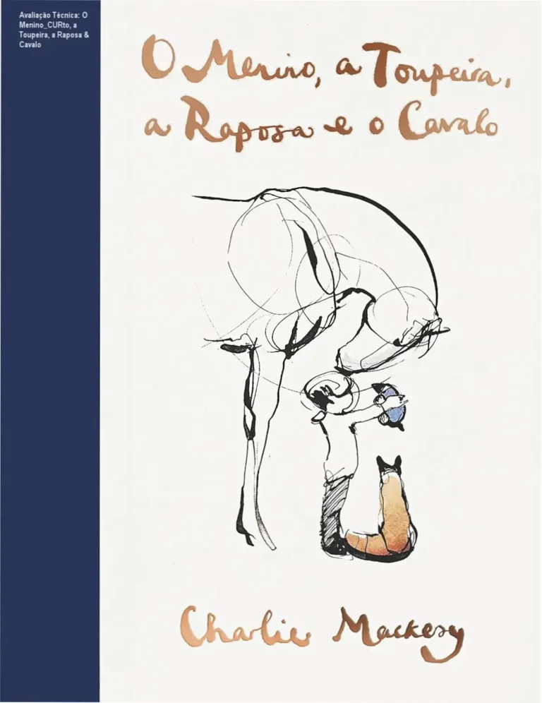 Estampa livre de 'O Menino, a Toupeira, a Raposa e o Cavalo' ilustrado em aquarela e caligrafia preta