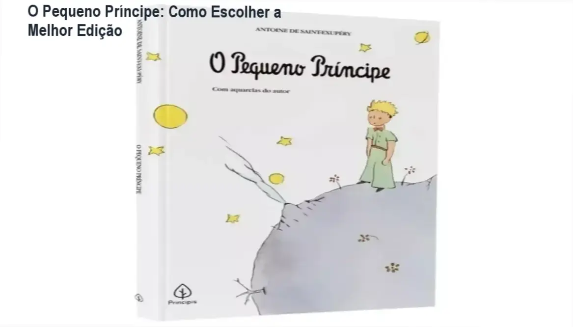 Capa original em relevo do livro O Pequeno Príncipe com ilustrações autógrafas de Antoine de Saint-Exupéry.