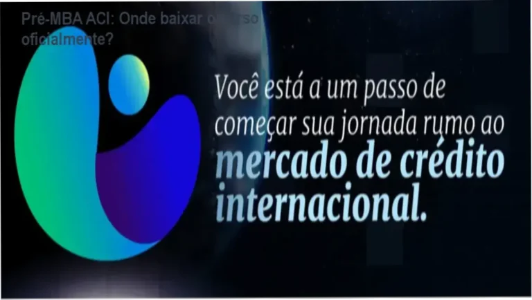 Captura de tela mostrando a página oficial para download do Pré-MBA ACI