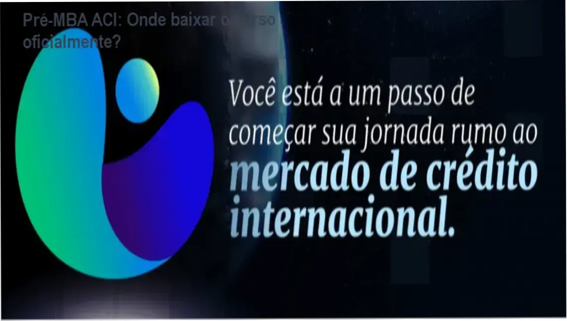 Captura de tela mostrando a página oficial para download do Pré-MBA ACI