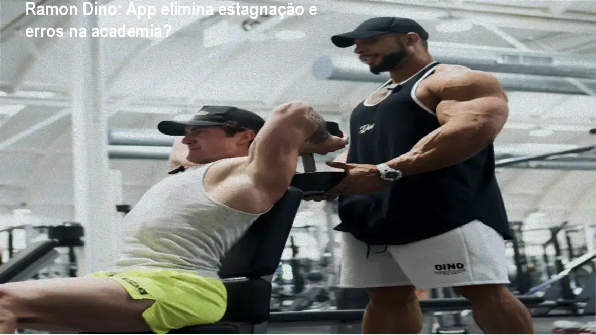 Ramon Dino apresentando o aplicativo de treino oficial com exercícios em vídeo