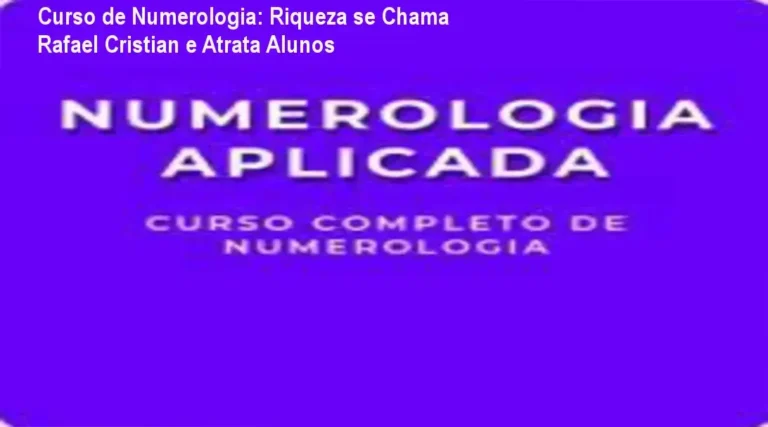 Plataforma com acessos digitais para curso de numerologia com Rafael Cristian ensinando sobre aulas e métodos