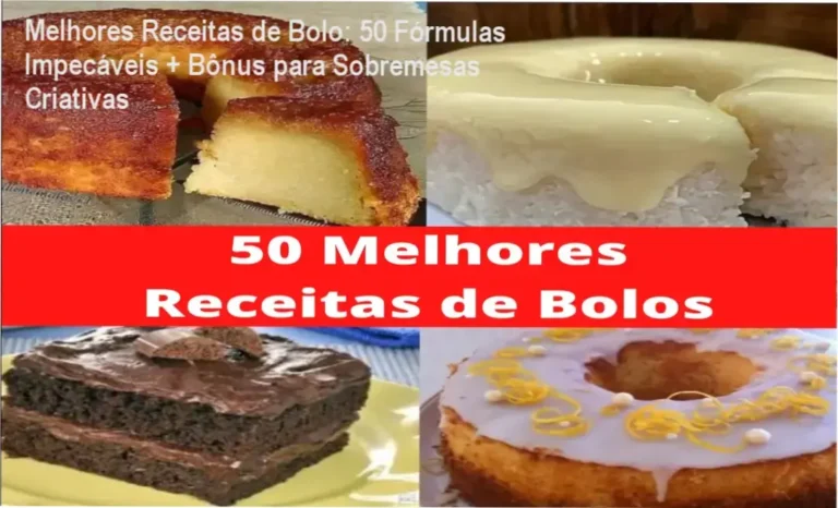 Foto de padeiro mostrando diversas receitas de bolos caseiros em uma mesa