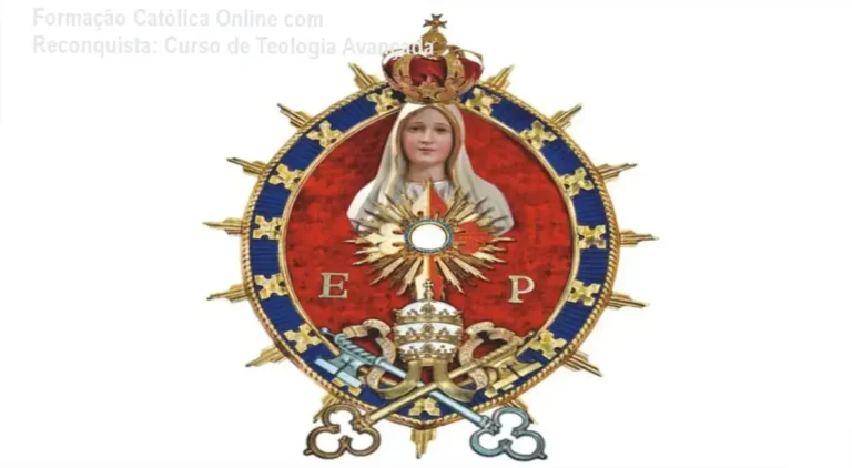 Captura da página inicial da Plataforma de Cursos Reconquista com destaque para a interface educacional e informações sobre teologia católica.
