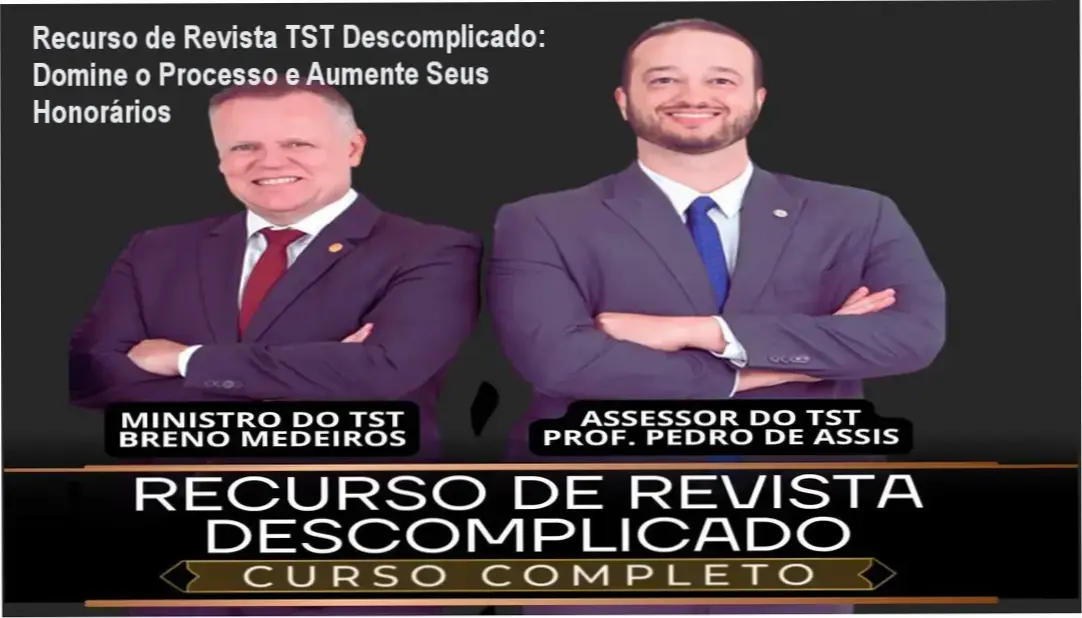 Capa do ebook Recurso de Revista Descomplicado TST com conteúdo sobre interposição de recursos no Tribunal Superior do Trabalho