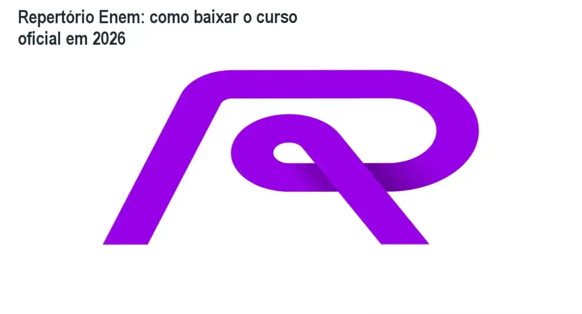 Tela da plataforma oficial do Repertório Enem com opção de acesso ao curso