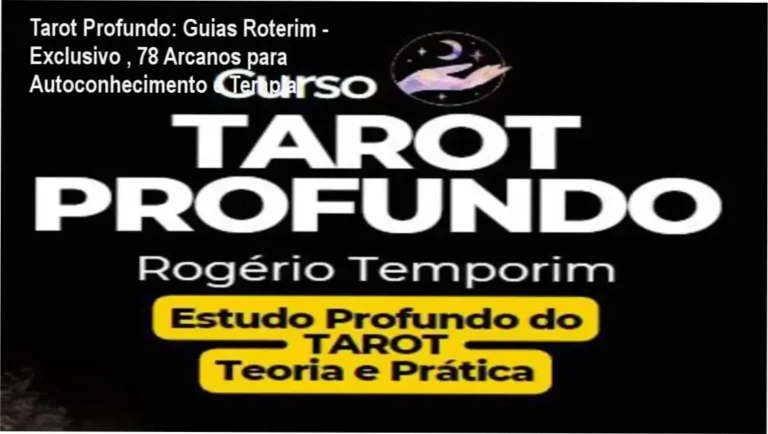Capa do ebook Tarot Profundo de Rogério Temporim destacando arcanos Milenares e simbolismo cerne.