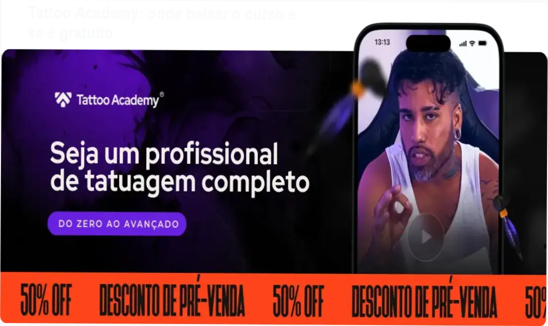 Interface da área de membros do Tattoo Academy de Raphael Salles em computador