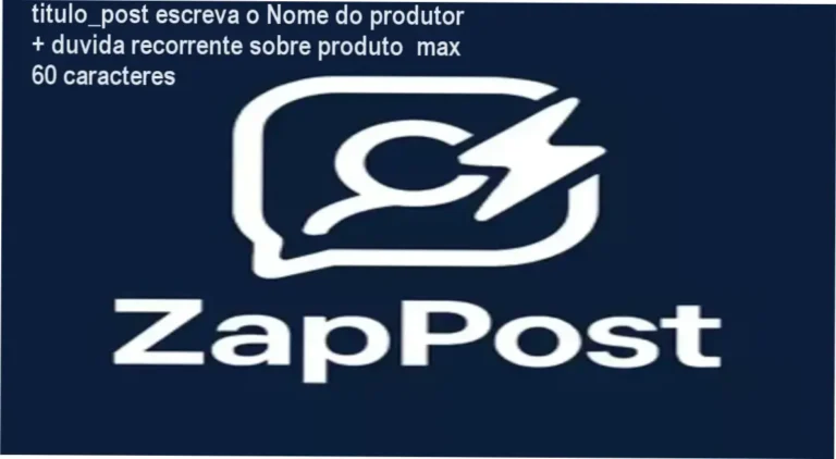 Tela do aplicativo ZapPost mostrando interface de postagens prontas no WhatsApp com legenda otimizada, hashtags e roteiro de vídeo curto
