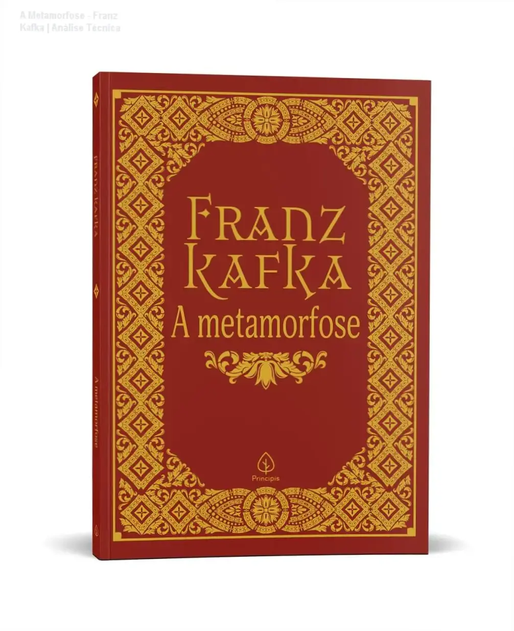 Capa do livro A Metamorfose de Franz Kafka representando a temática da alienação humana