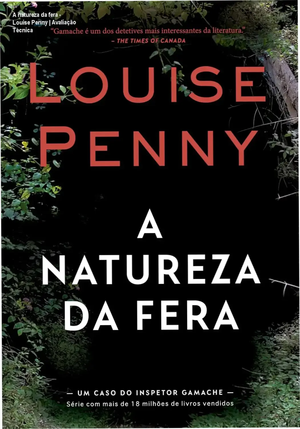 Capa do eBook A Natureza da Fera de Louise Penny com foco no mistério do Inspetor Gamache