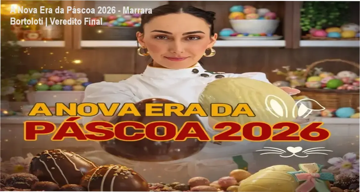 Interface do ebook A Nova Era da Páscoa 2026 de Marrara Bortoloti para lucrar com confeitaria