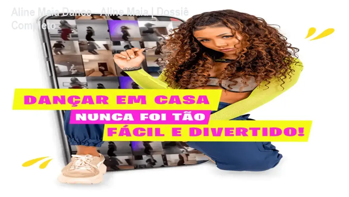 Mulher praticando coreografias de dança em casa com o método Aline Maia Dance