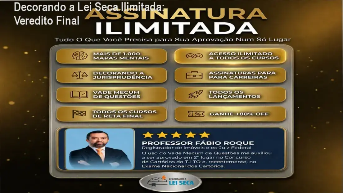 Plataforma de estudos da Assinatura Ilimitada do Decorando a Lei Seca com flashcards e questões