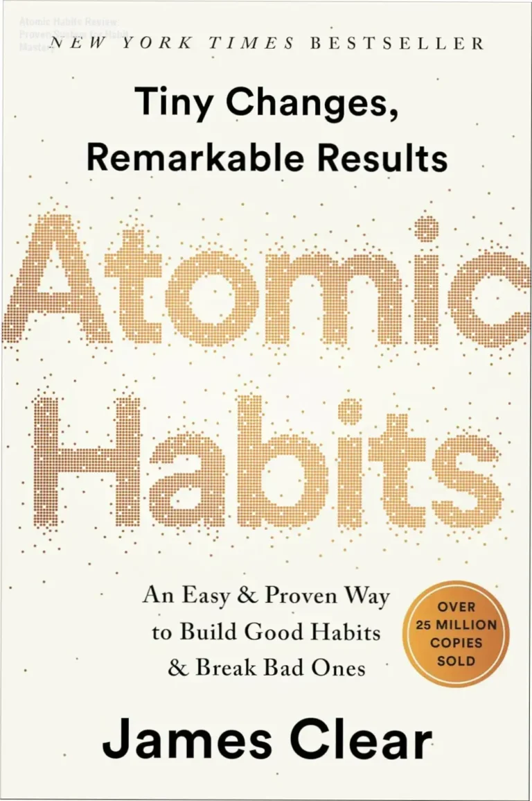 Cover of Atomic Habits book showing habit formation system