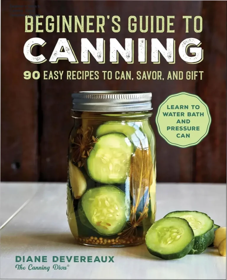 Cover image of Beginner's Guide to Canning by Diane Devereaux featuring jars and fresh produce