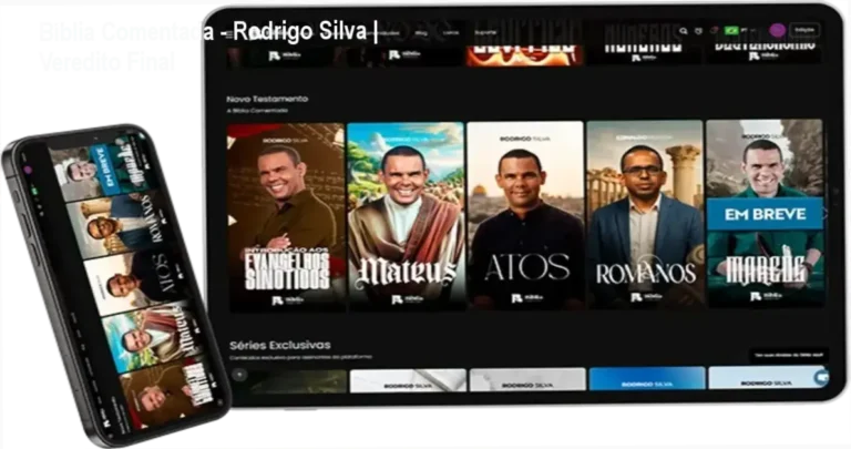 Capa da Bíblia Comentada de Rodrigo Silva com elementos de arqueologia e teologia