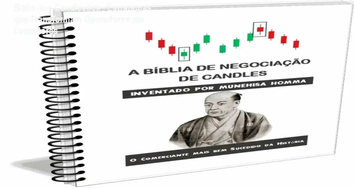 Capa digital da Bíblia dos Candlestick com destaque para estratégias de operação no mercado financeiro