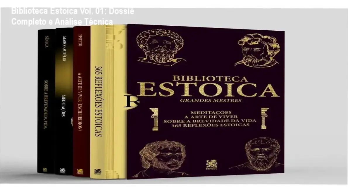 Box Biblioteca Estoica Grandes Mestres Vol. 01 com obras de Séneca, Epicteto e Marco Aurélio