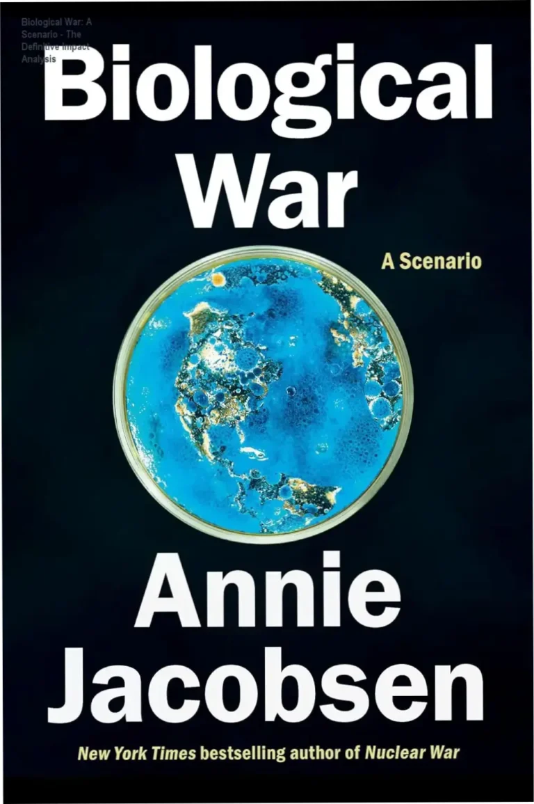 Cover of Biological War: A Scenario by Annie Jacobsen focusing on global bio-security