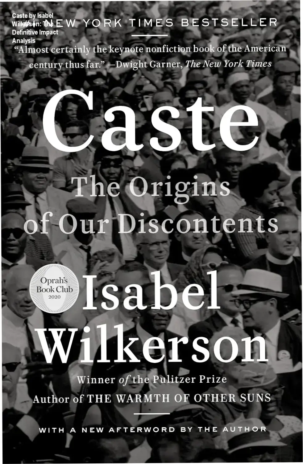 Book cover of Caste by Isabel Wilkerson focusing on social hierarchy analysis