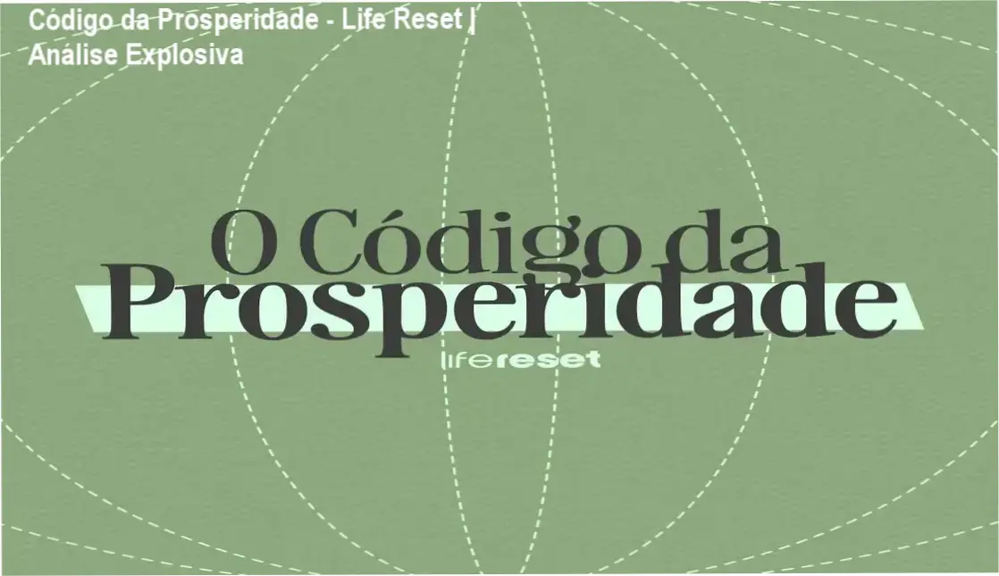 Capa do ebook Código da Prosperidade de Life Reset mostrando título e design