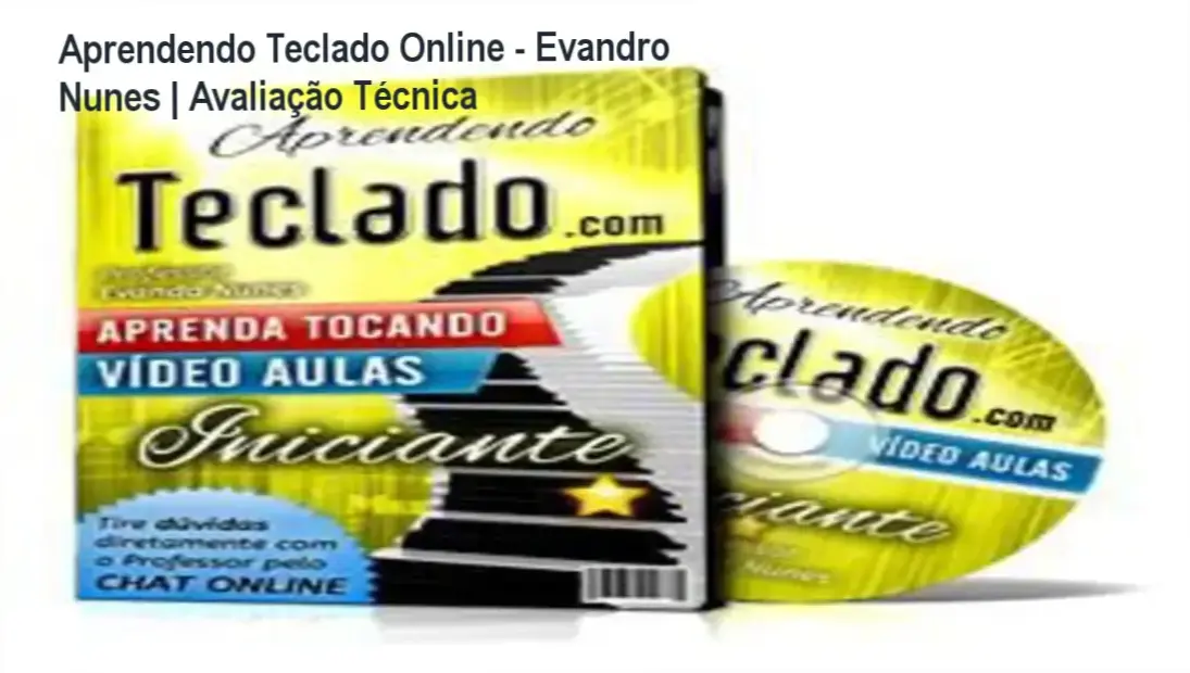 Estudante praticando teclado digital com método de ensino online estruturado
