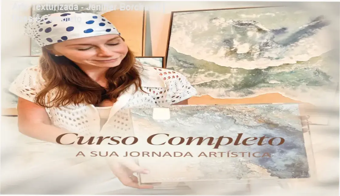Exemplo de obra de arte texturizada criada com o método de Jeniffer Borchardt