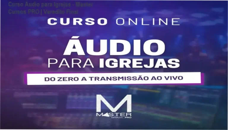 Técnico de som operando mesa digital Behringer X32 no Curso Áudio para Igrejas