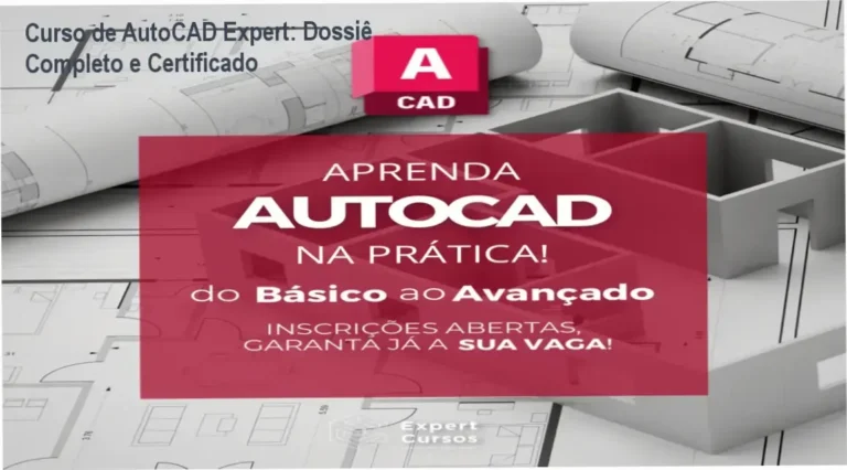Interface de desenho técnico no software AutoCAD com projetos arquitetônicos em 3D