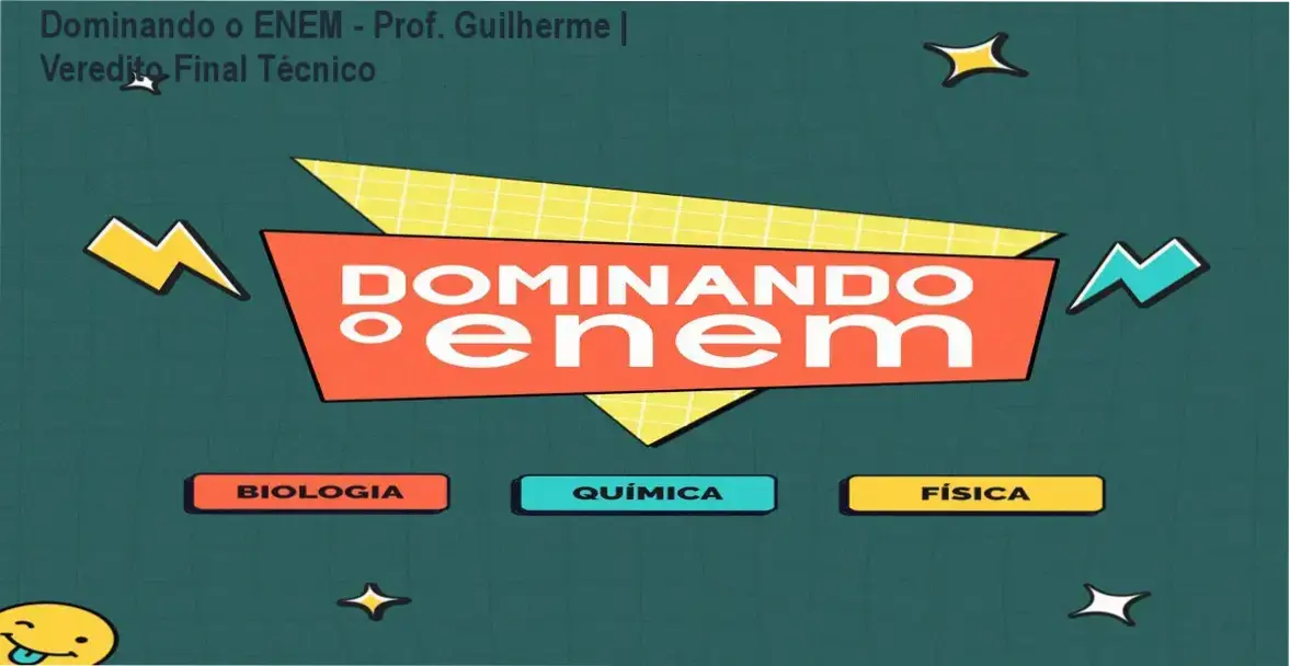 Interface do curso Dominando o ENEM com cronograma de Ciências da Natureza do Professor Guilherme