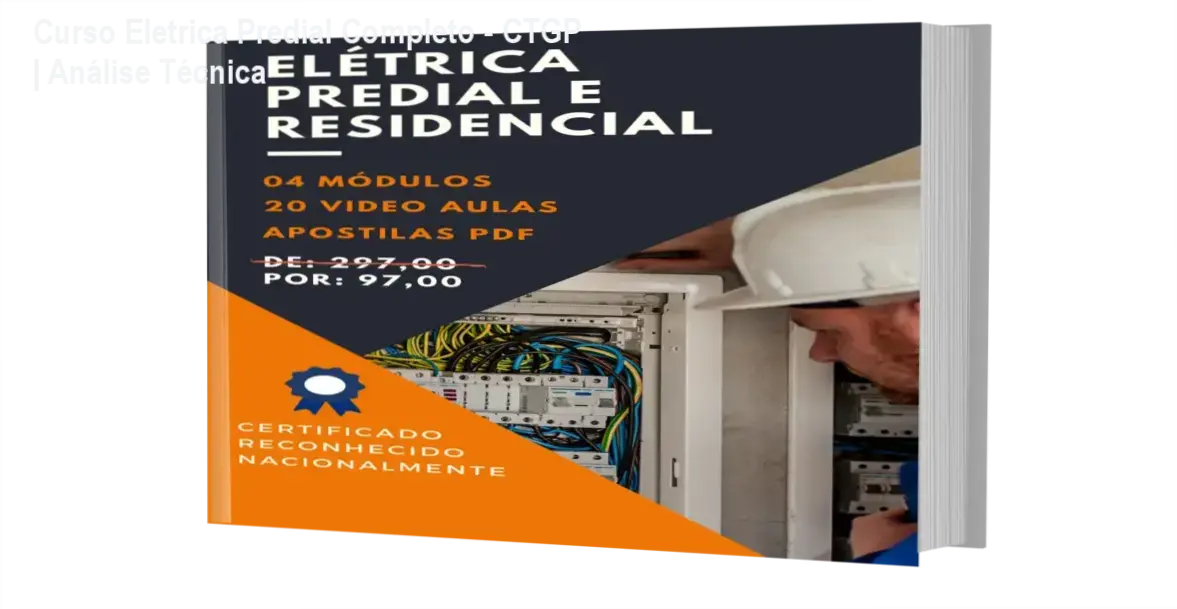 Encapsulado digital do curso Elétrica Predial e Residencial CTGP com título holográfico
