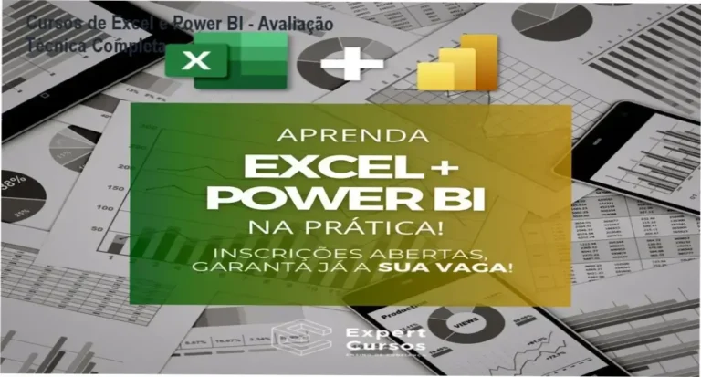 Interface de dashboards profissionais criados com Excel e Power BI