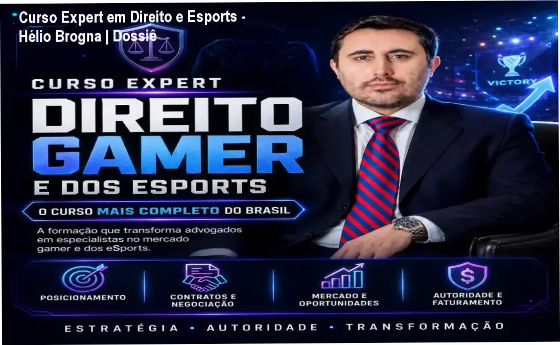 Representação visual do Curso Expert em Direito e Esports focado em advogados e gamers