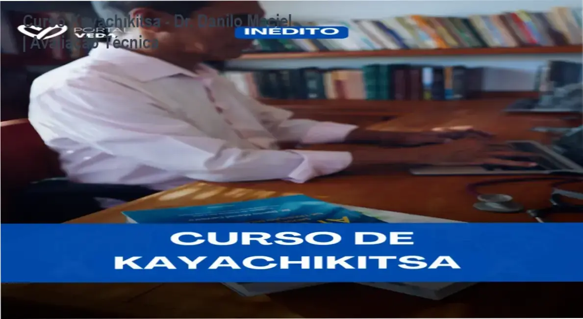 Interface do Curso Kayachikitsa do Dr. Danilo Maciel sobre Ayurveda Clínico