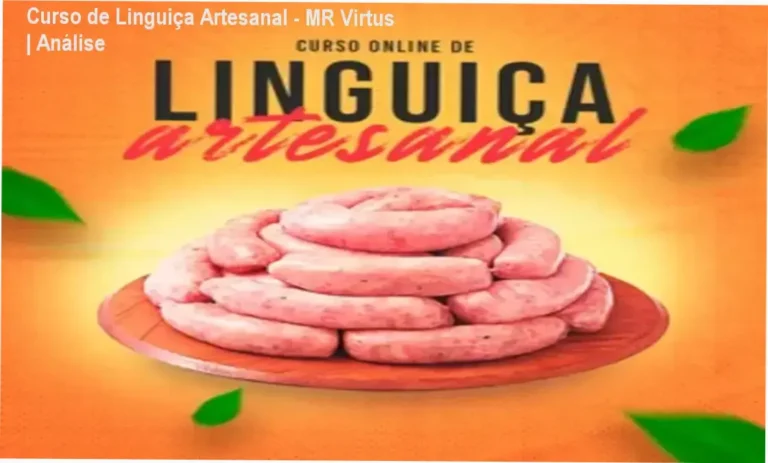 Capa do treinamento Linguiça Artesanal do MR Virtus com destaque para módulos de produção, conservação e comercialização