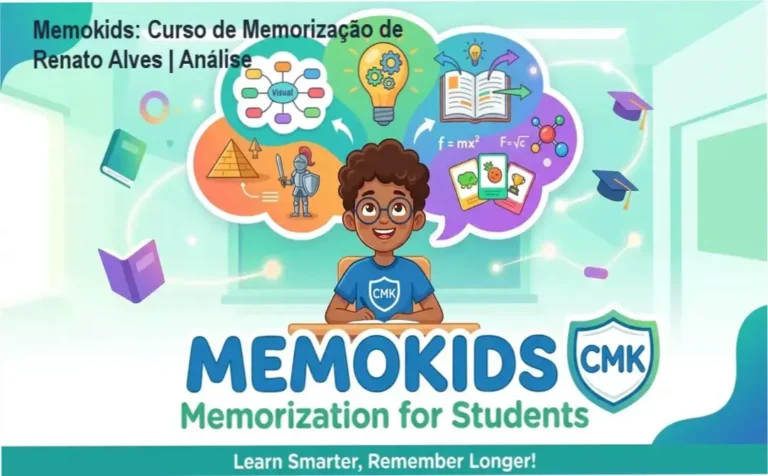 Criança estudando com foco utilizando técnicas de memorização do método Memokids