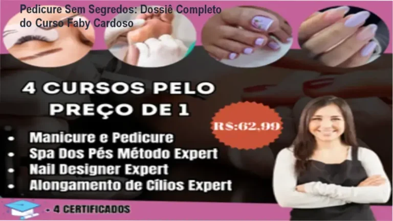 Kit de materiais de manicure e técnicas de unhas decoradas do curso Faby Cardoso