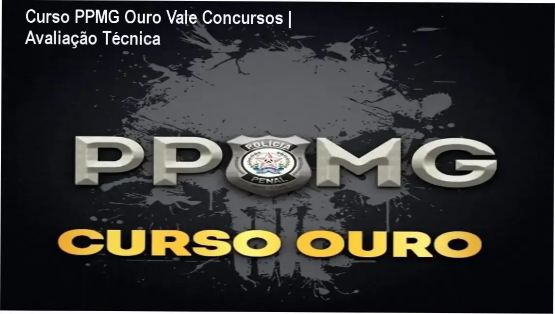 Interface de estudo do Curso PPMG Ouro da Vale Concursos com foco em videoaulas e cronograma verticalizado.