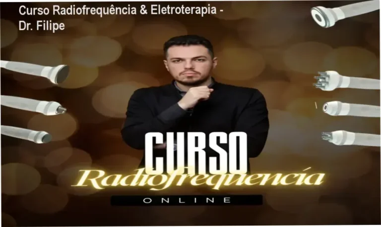 Capa digital do curso com o autor explicando técnicas de radiofrequência