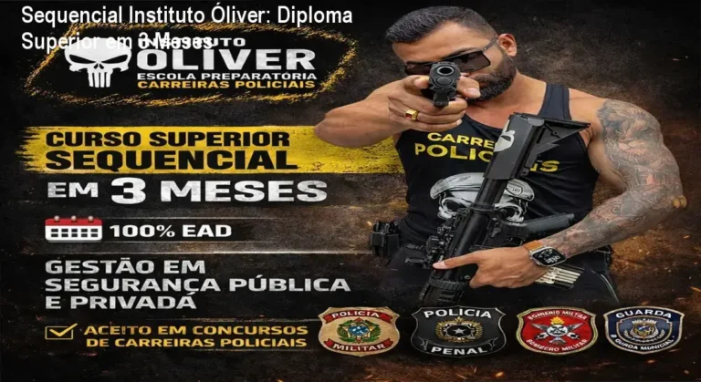 Certificado de curso superior sequencial em gestão de segurança pública e privada do Instituto Óliver
