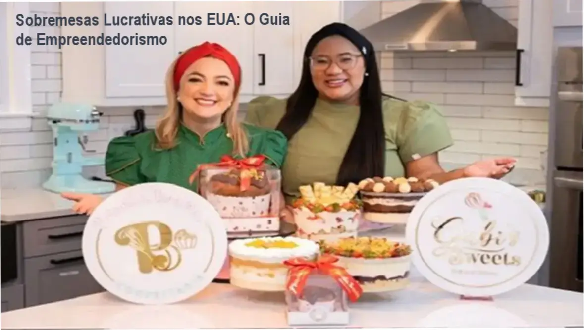 Conjunto de sobremesas gourmet preparadas com ingredientes americanos para venda
