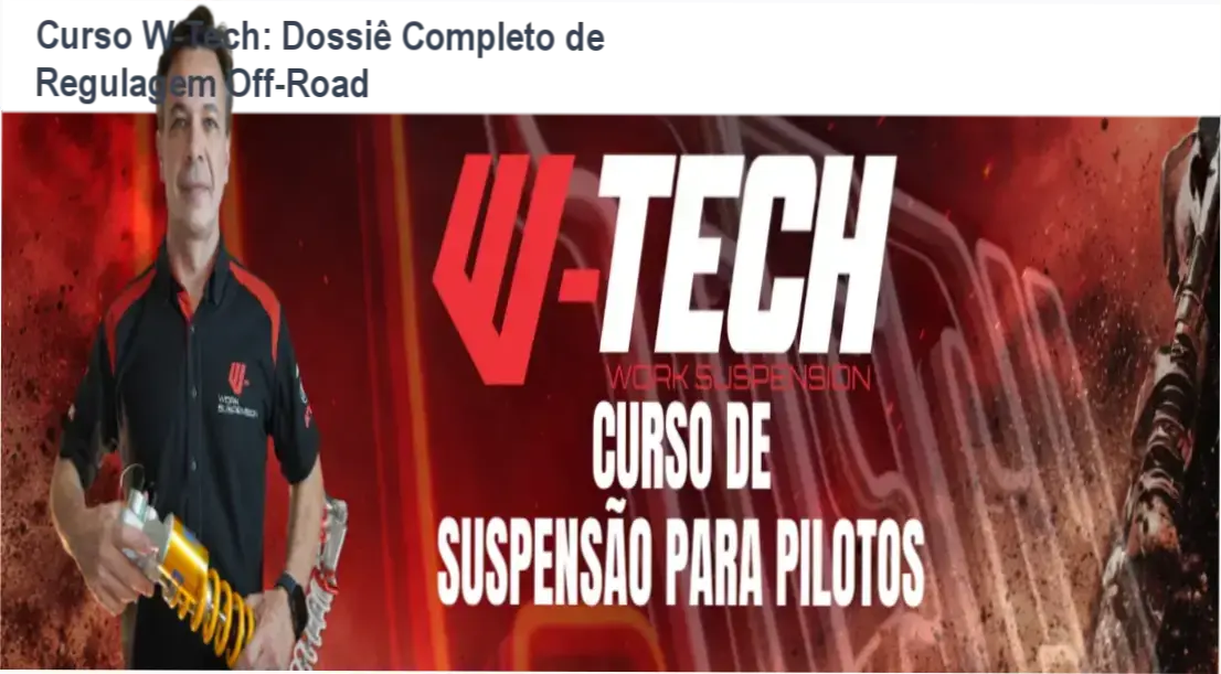 Piloto de motocross realizando ajustes técnicos de suspensão em uma moto off-road