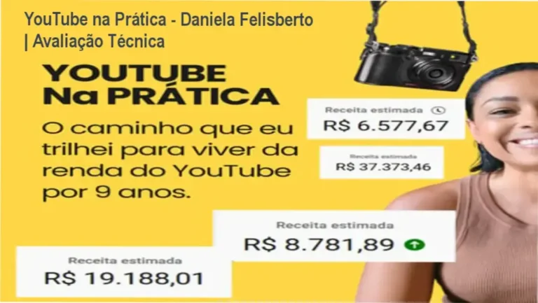 Representação visual do treinamento YouTube na Prática de Daniela Felisberto focada em crescimento orgânico.