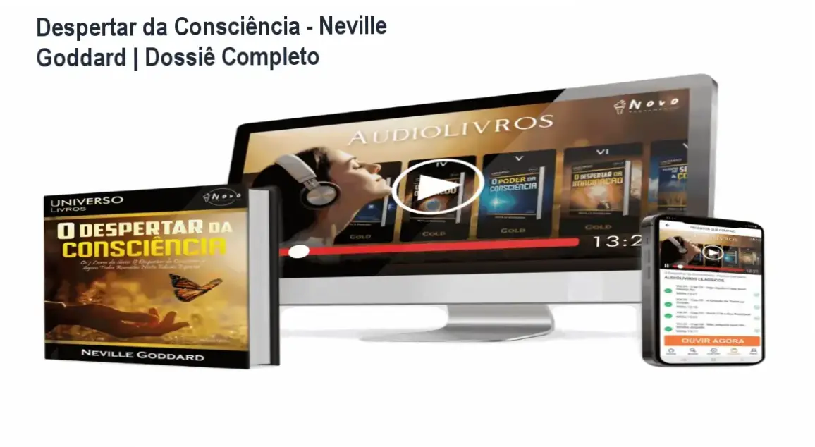 Capa do livro Despertar da Consciência de Neville Goddard ilustrando conceitos de metafísica e espiritualidade